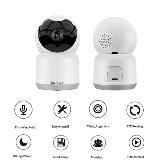 Golens V60 2MP HD 360° WiFi CCTV Camera Pan/Tilt Night Vision