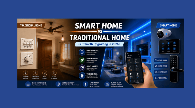 Smart home vs traditional home comparison – benefits of home automation in India – FERNSTZHOME