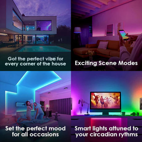 KAMONK Smart RGB LED Strip Light Kit (Wi-Fi + Bluetooth)