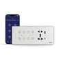 Wi-Fi + Bluetooth Smart Touch Switch Panel – 8 Module (4 Switch + 2 Fan + Socket)