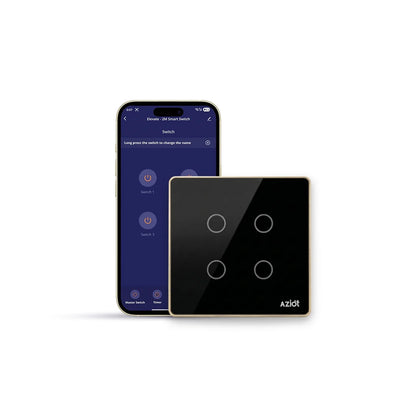 Wi-Fi + Bluetooth Smart Touch Switch Panel – 4 Switch (2 Module)