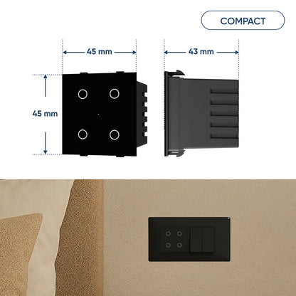 Wi-Fi 4 Gang Smart Touch Switch
