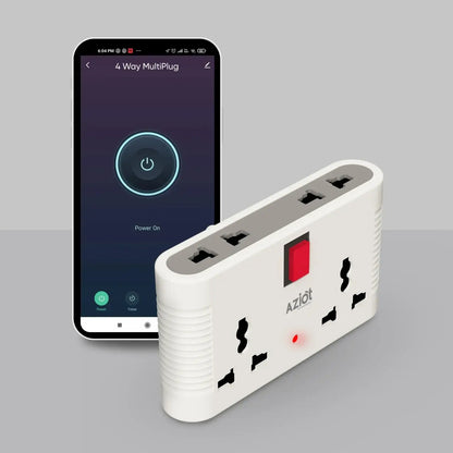 AZIOT Smart 4-Way Multi Plug Adaptor (WiFi + BLE)