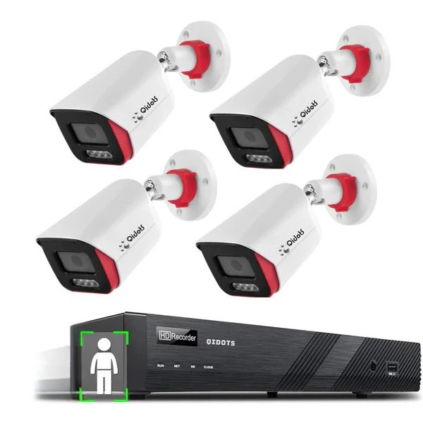 4K 8MP PoE Bullet Camera System 8-Channel Recorder 1TB HDD 4-Pack