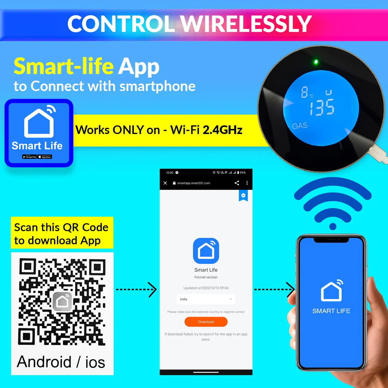 Smart WiFi Gas Leak Detector