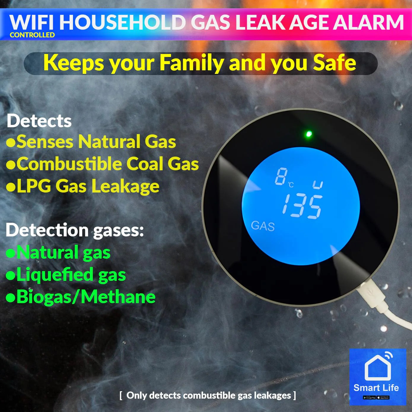 Smart WiFi Gas Leak Detector