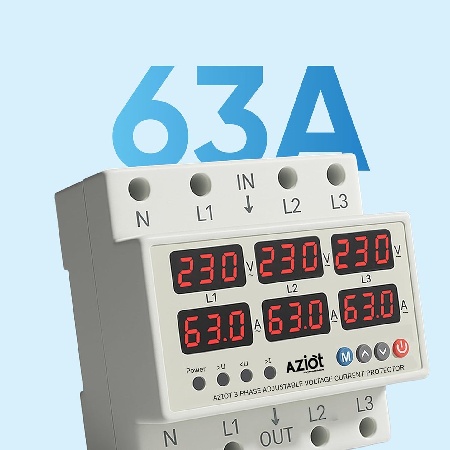 3-Phase Automatic Voltage Protector 63A