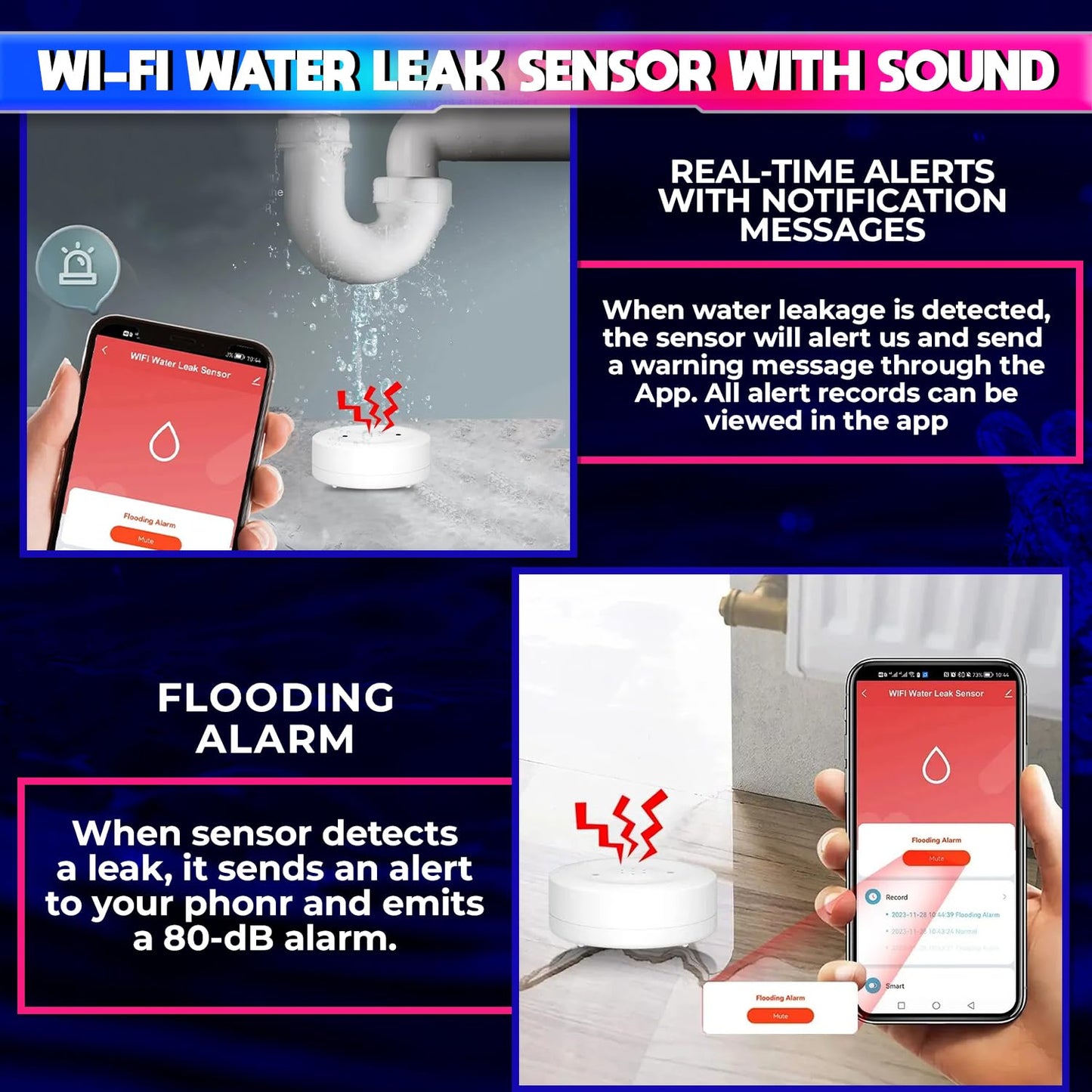 Smart WiFi Water Leak Sensor