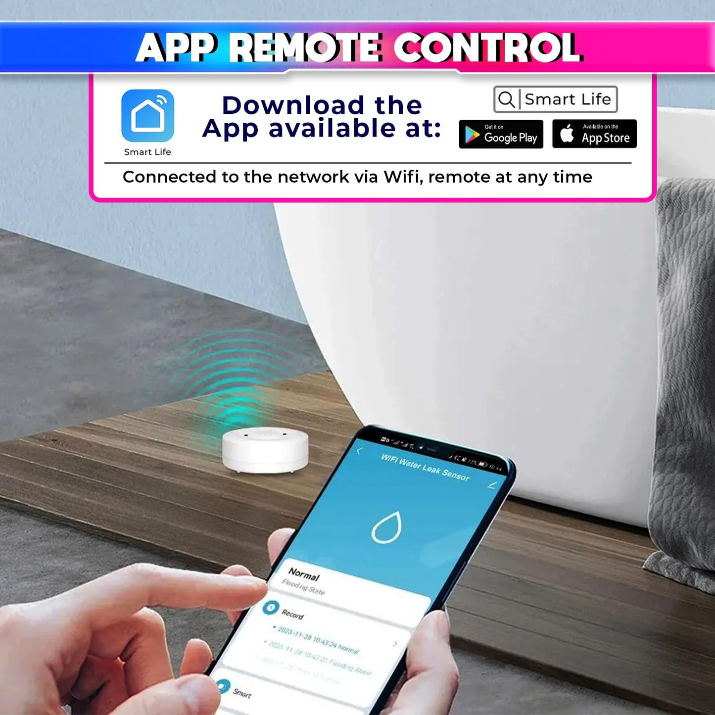 Smart WiFi Water Leak Sensor