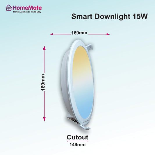 HomeMate Smart CCT Downlight – Round