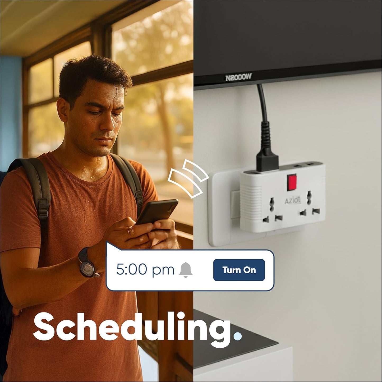 4-Way Smart Multi-Plug Adaptor – Wi-Fi & Bluetooth | Works with Alexa & Google