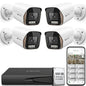 QIDOTS 8-Channel 4K CCTV Security Kit | 8MP Cameras x4, AI Detection &amp; 1TB Storage