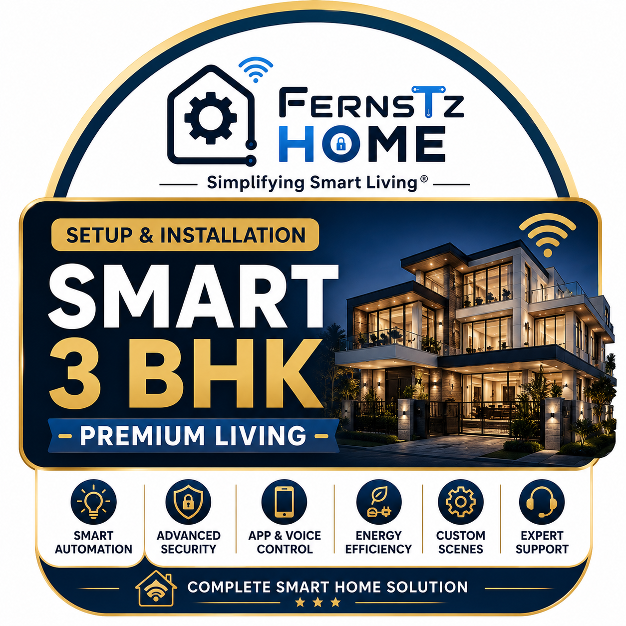 Smart Home Setup & Installation – SMART 3 BHK – Premium Living