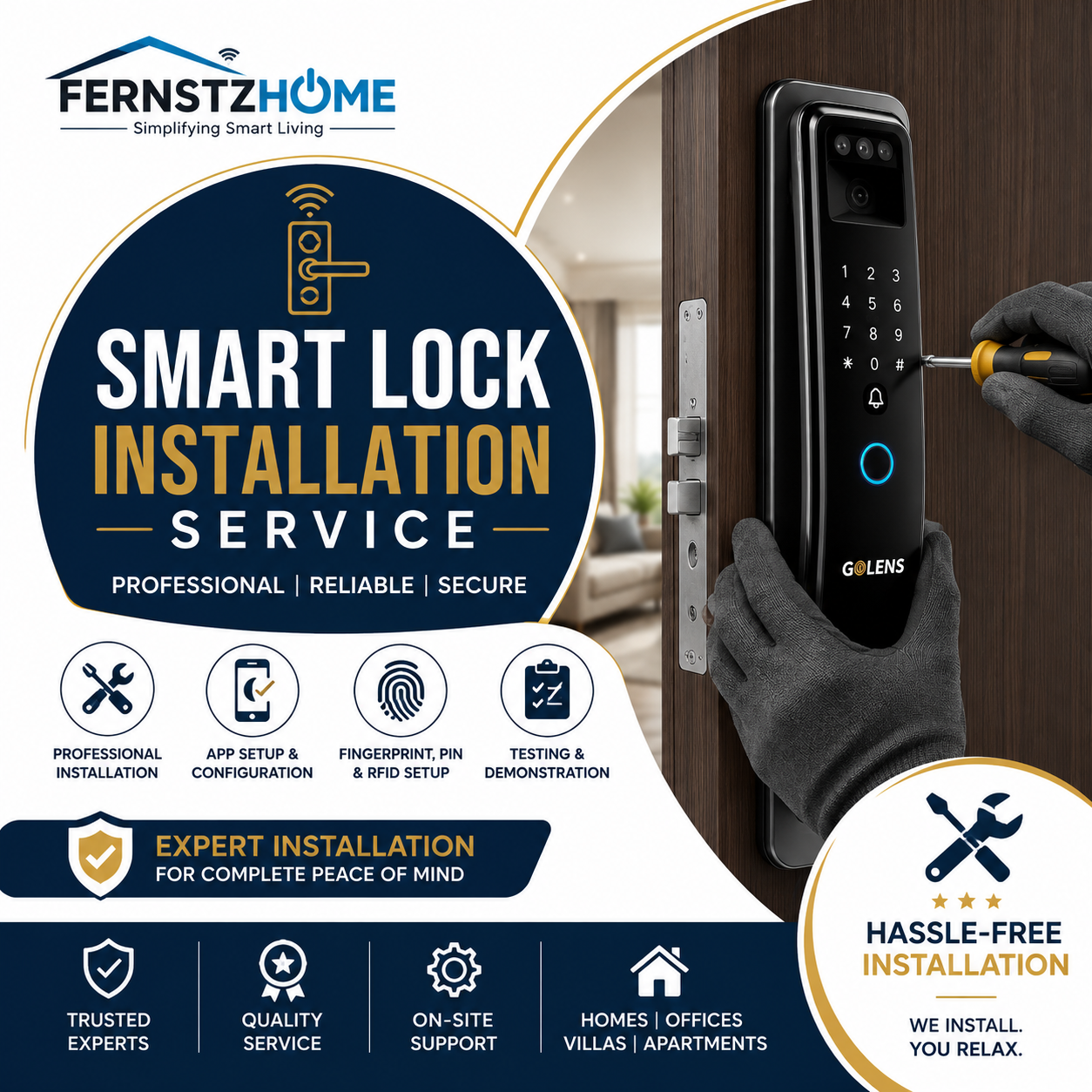 AZIOT Smart Cylindrical Door Lock