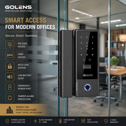 GOLENS X37 Smart BT Glass Door Lock