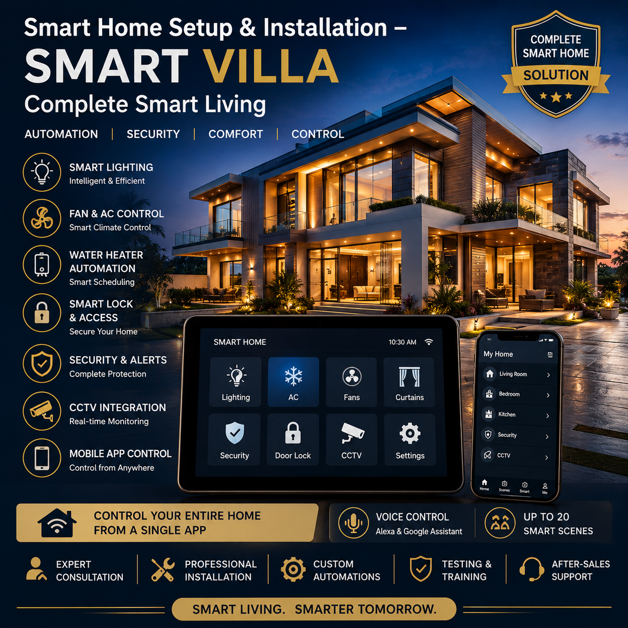 Smart Home Setup & Installation – SMART VILLA Complete Smart Living