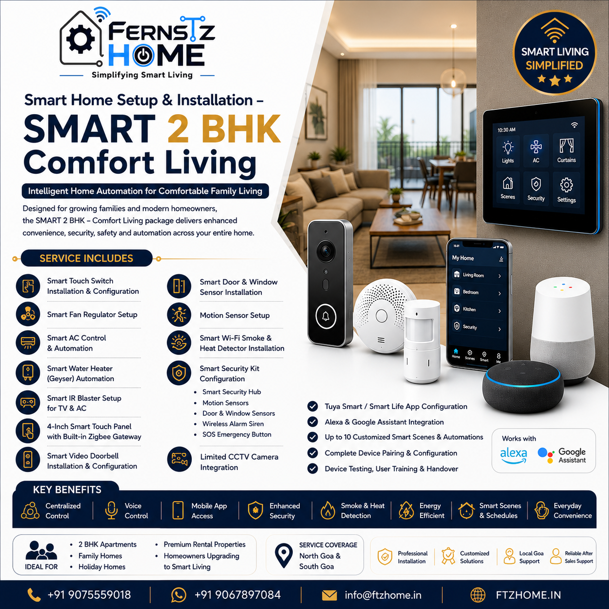Smart Home Setup & Installation – SMART 2 BHK Comfort Living