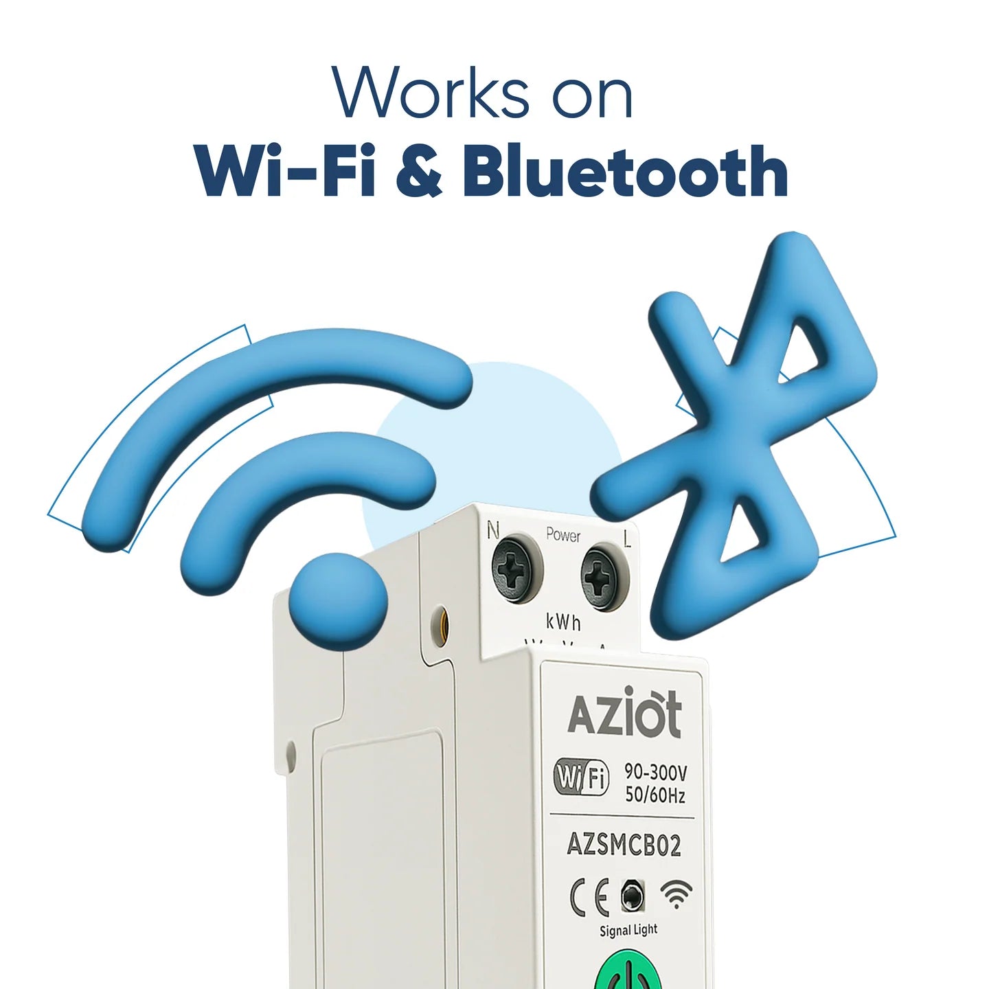 1P 63A Wi-Fi Smart Circuit Breaker with Power Monitoring & Protection
