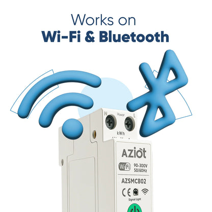 1P 63A Wi-Fi Smart Circuit Breaker with Power Monitoring & Protection