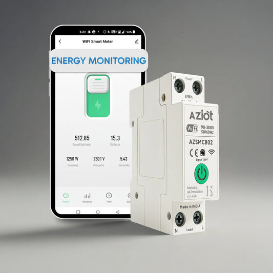 AZOIT 1P 63A Wi-Fi Smart Circuit Breaker