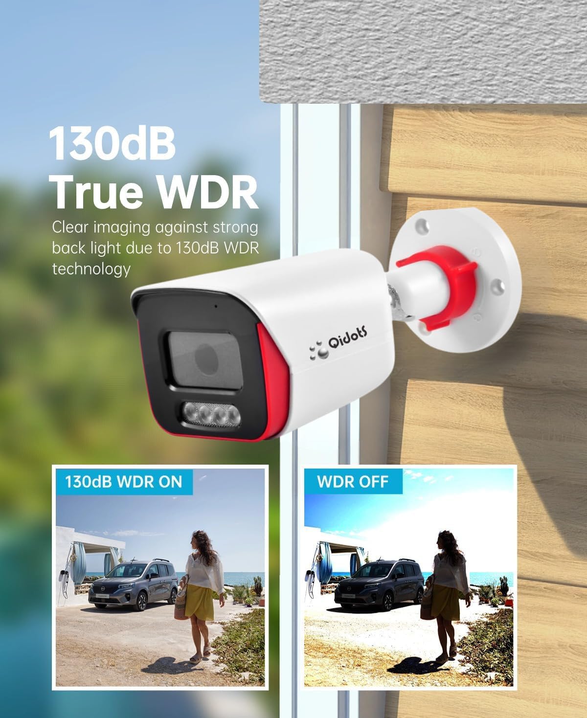 QHIK-8MP 8MP PoE Bullet Camera 4K 3.6MM Night Color 2-Pack