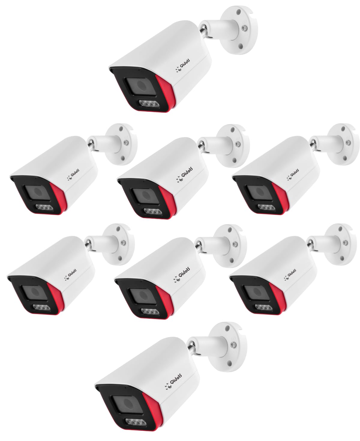 QHIK-8MP 8MP PoE Bullet Camera 4K 3.6MM Night Color 8-Pack
