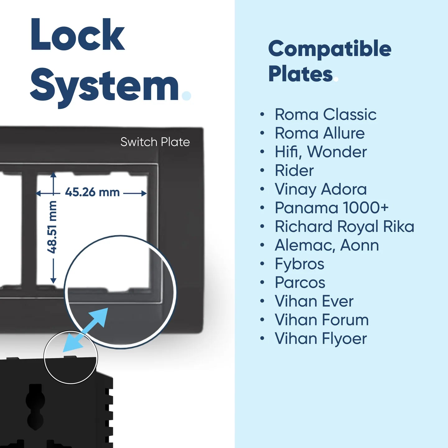 6A Modular Socket – Fits Standard Modular Switch Plates | FERNSTZHOME
