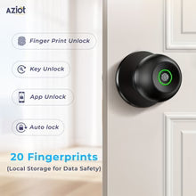 Smart Cylindrical Door Lock with Fingerprint & App Control