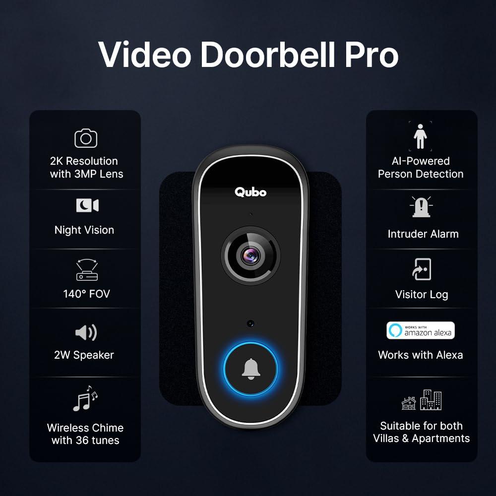 Qubo Smart Video Doorbell Pro 2K