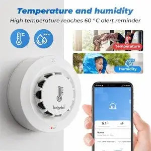 Ledgebit LT-AW76 Smart Wi-Fi Smoke & Heat Detector
