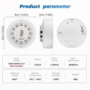 Ledgebit LT-AW76 Smart Wi-Fi Smoke & Heat Detector